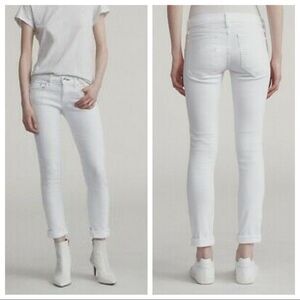 Rag & Bone Womens Aged Bright White The Dre Slim Boyfriend Stretch Jean Sz 26‎